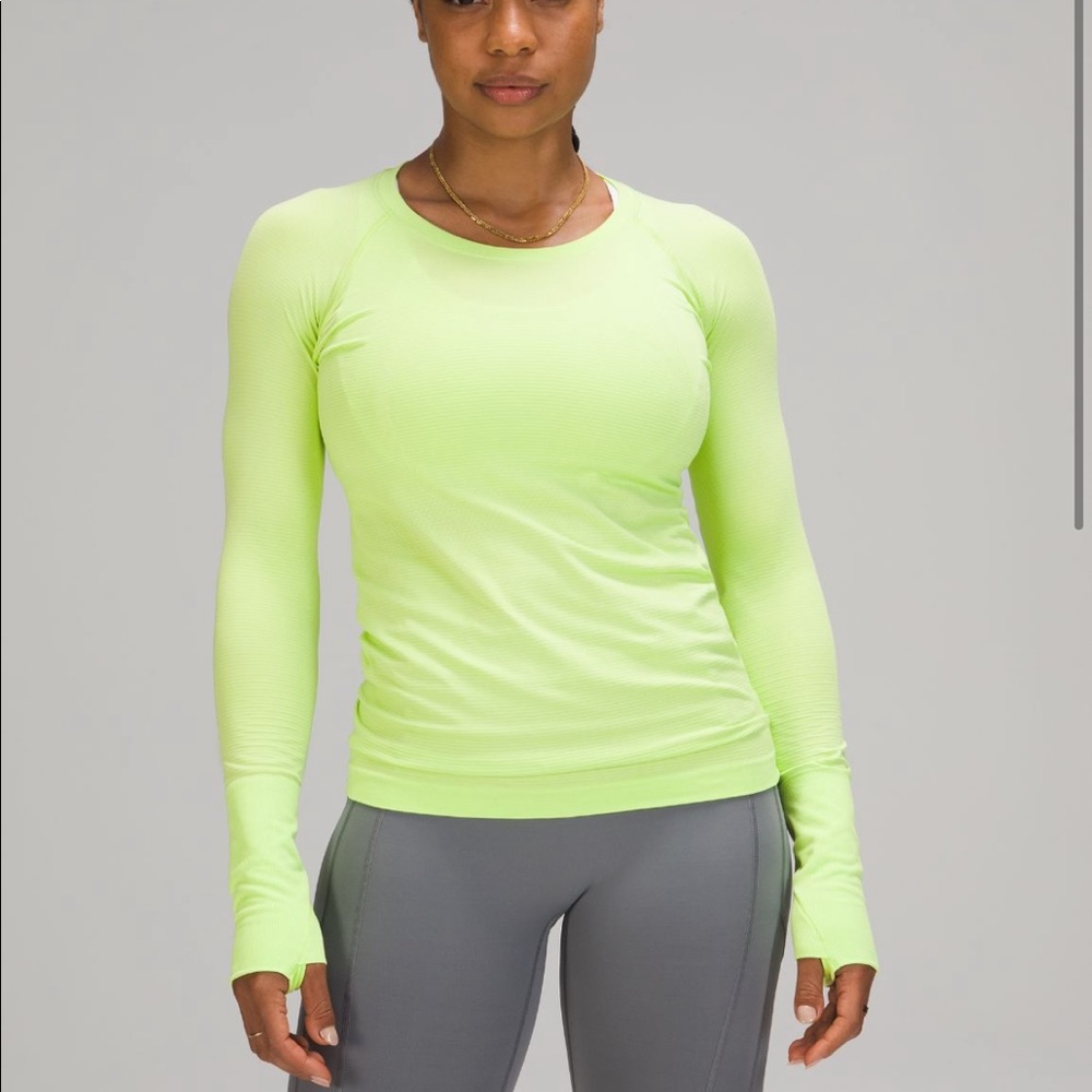 NWT Lululemon Swiftly Tech Long Sleeve 2.0 - neon